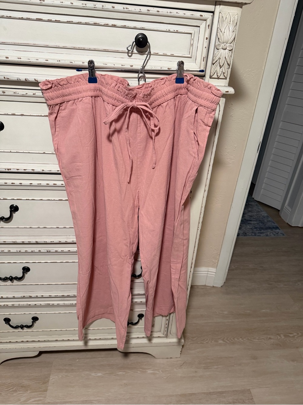 Amazon Women's Wide-Leg Drawstring Pants — Dusty Pink NWOT- Clearance